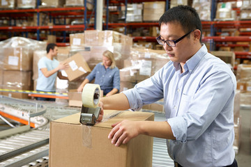 Workers In Distribution Warehouse