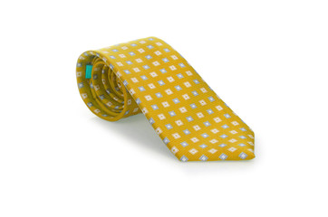 Elegant silk male tie ( necktie ) on white