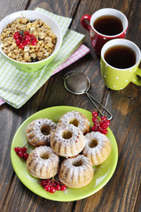 muffins on green plate
