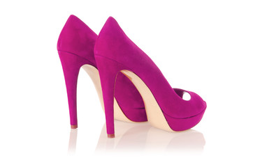 Woman shoes isolated on white