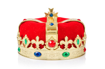 King crown isolated on white