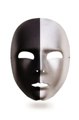 Shiny masks isolated on white background