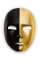 Shiny masks isolated on white background