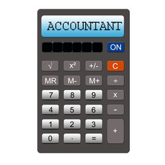 Fototapeta na wymiar Accountant Calculator