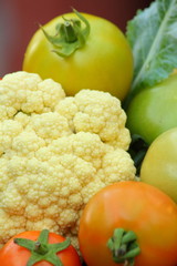 Vegetables Tomato  and cauliflower