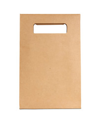 Brown paper bag isolated on white with clipping path