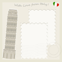 Tower of Pisa greeting card
