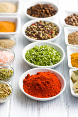 Various spices and herbs.