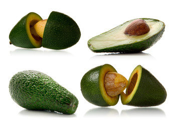 avocado over white