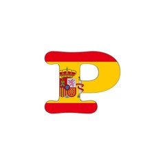 P letter Spain Abc.