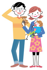 両親と赤ちゃん