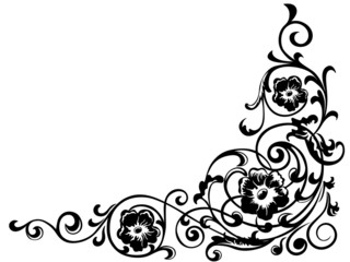 Floral ornament. Swirling decorative element