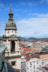 Fototapeta na wymiar St Stephen Bazylika Bell Tower w Budapeszcie