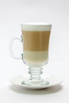 Hot frappe latte coffee