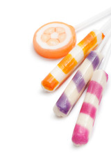 colorful lollipop on white background