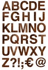 Alphabet in Holz