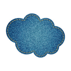 Vector illustration of jeans cloud