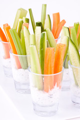 vegetable appetizers with yogurt