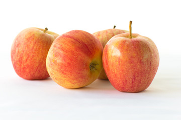 Apples on white background