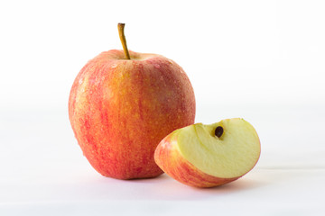 Apples on white background