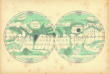 Mars vintage map © Sergey Kamshylin