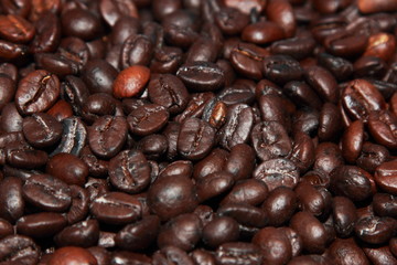 background of roast coffe beans