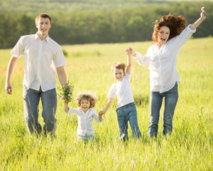 Active family outdoors