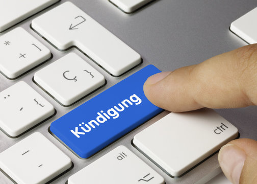 K&uuml;ndigung Tastatur Finger