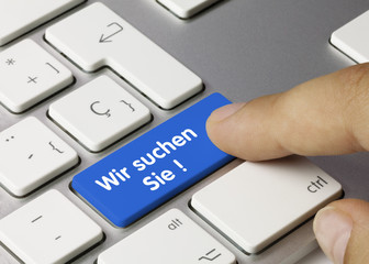 Wir suchen Sie ! Tastatur Finger
