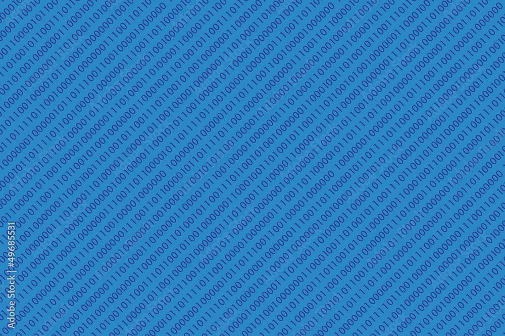 Sticker blue seamless diagonal binary code pattern - Stickers