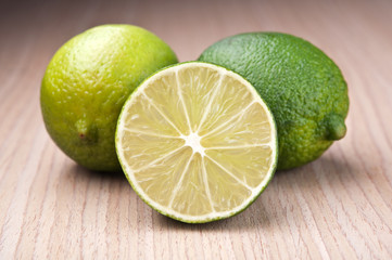 fresh green limes