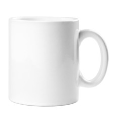 White empty mug isolated on white background