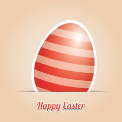 red striped easter egg card
