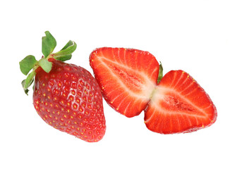 strawberries on a white background