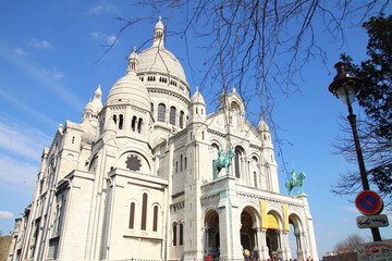 A basilica of Sacre-Ceur, Paris, France