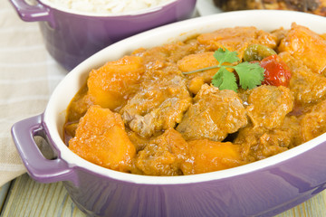 Lamb and sweet potato peanut stew. Caribbean & West African food