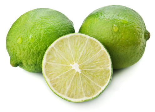 green limes isolated