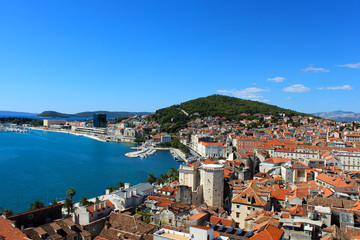 Naklejka na ściany i meble Split, Chorwacja - pocztówka coast