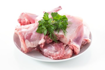 Frisches Kaninchenfleisch