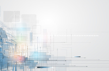 abstract space circuit cyber high technology business banner