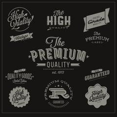 Premium, High quality and guarantee labels - editable