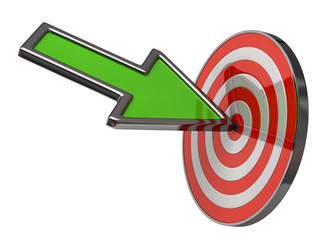 Green arrow in target.