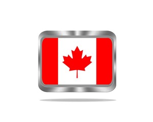 Metal Canada flag.