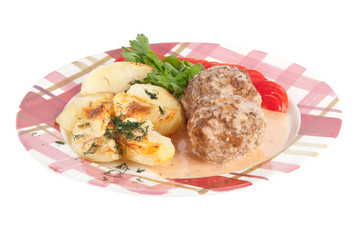meatballs with potatoes