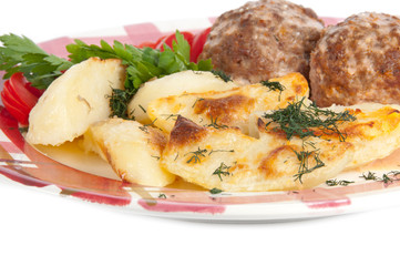 meatballs with potatoes