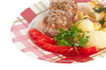 meatballs with potatoes