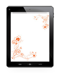 Tablet with floral design