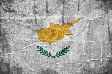 Flag of Cyprus overlaid with grunge texture