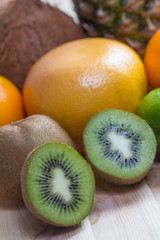 Naklejka na ściany i meble fresh exotic fruits