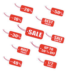 Red sale labels